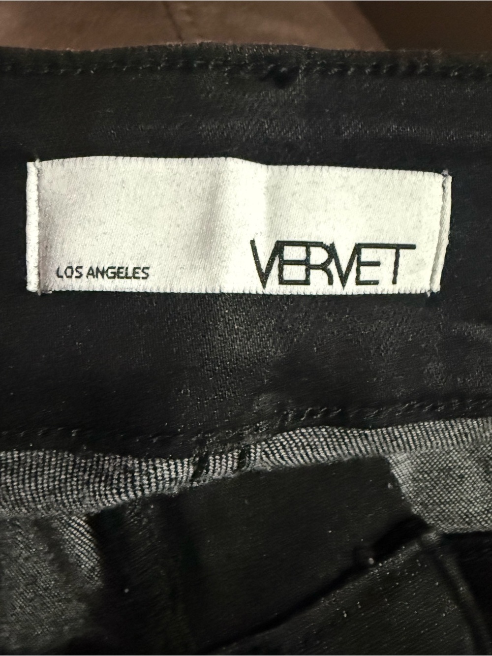 NWT VERVET Bella Black Coated Flare Jeans 31 - Picture 5 of 7